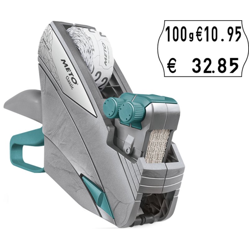 METO étiqueteuse Classic M 1626, 2 lignes, 16 chiffres, étiquettes 26×16 mm